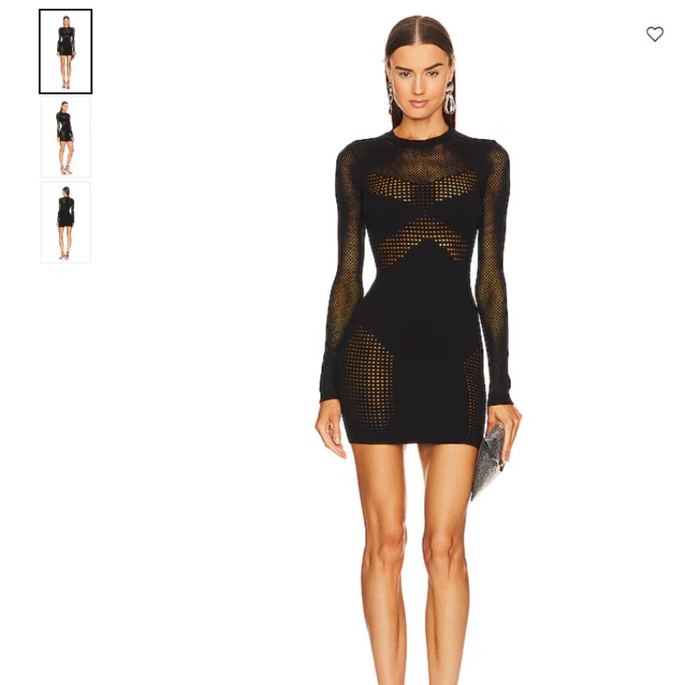 Michael Costello x REVOLVE Fabian Mixed Mesh Mini Dress
